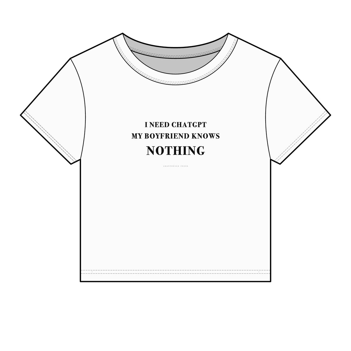 BOYFRIEND KNOWS NOTHING // BABY TEE